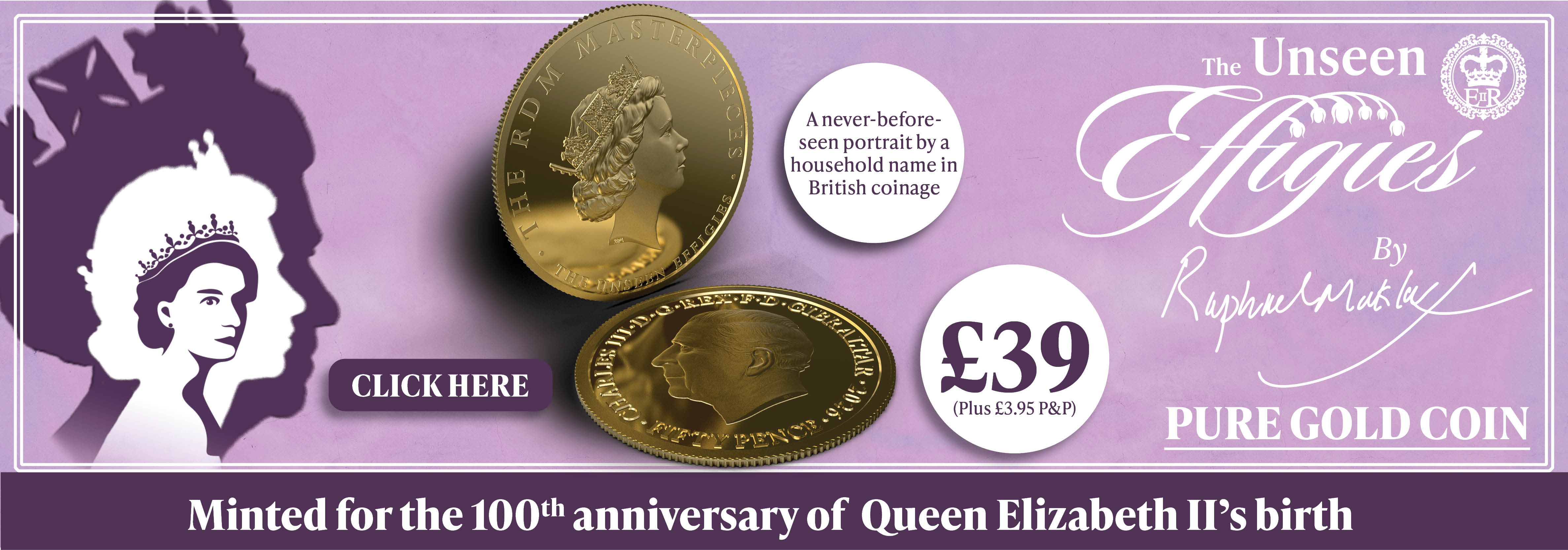 The 'Unseen Effigies' by Raphael Maklouf 1/200th oz Pure Gold Coin