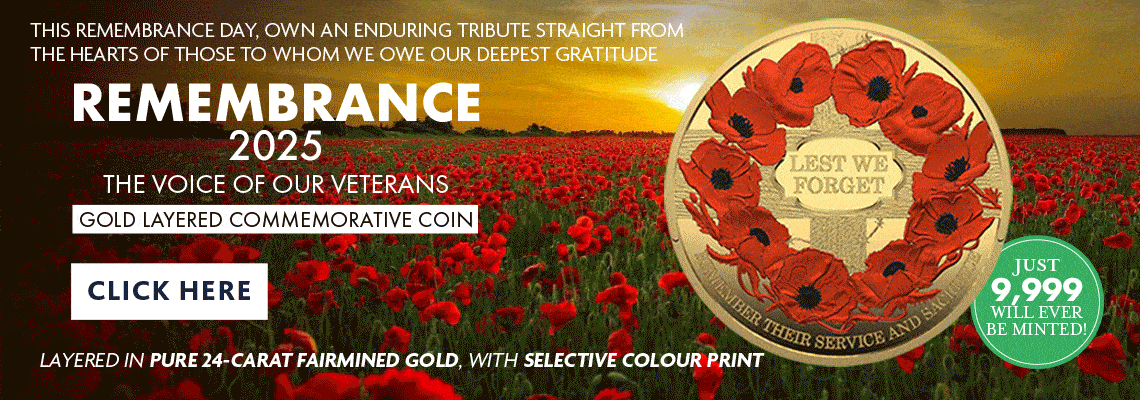 Remembrance 2025: The Voices of Veterans Fairmined Gold Layered Crown