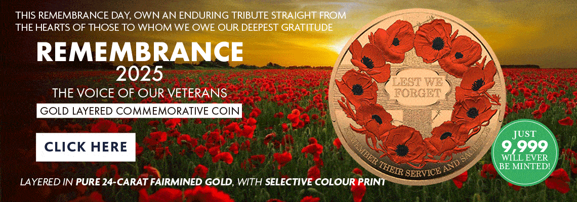 Remembrance 2025: The Voices of Veterans Fairmined Gold Layered Crown