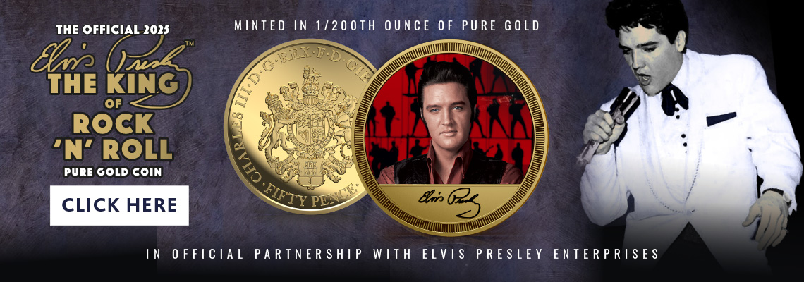 The Official Elvis Presley 1/200th oz Pure Gold Coin