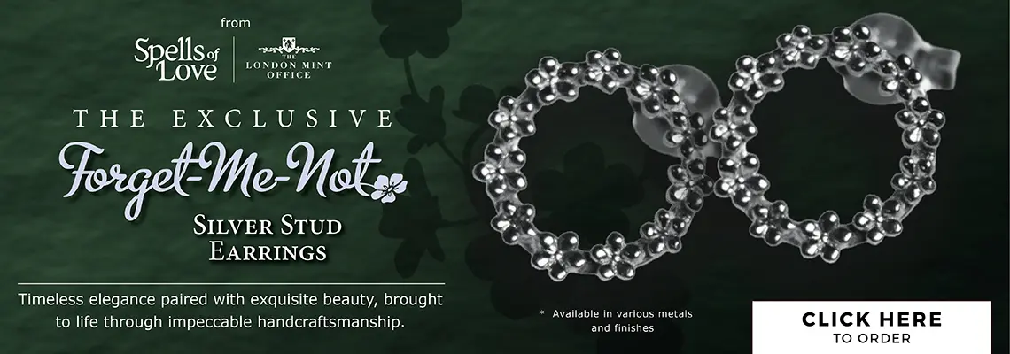 Forget-Me-Not Collection Silver Wreath Stud Earrings