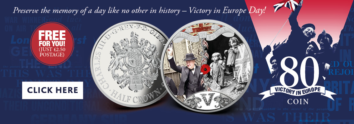The '80th Anniversary of VE Day' Free Coin