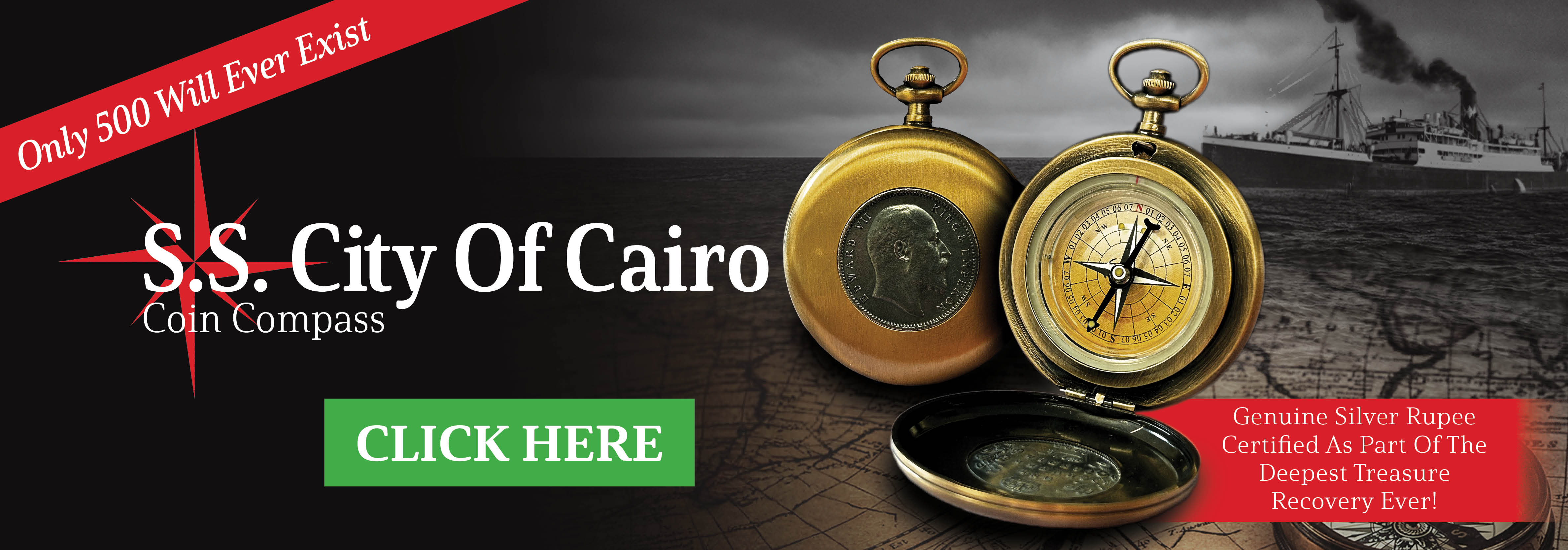 S.S. City Of Cairo Coin Compass: The Story of Survival