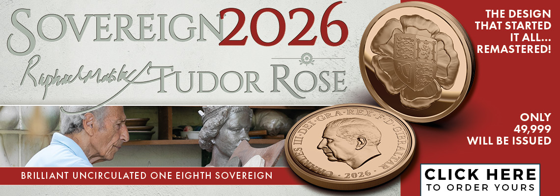 Sovereign 2026 'Raphael Maklouf Tudor Rose' Brilliant Uncirculated Gold One Eighth Sovereign