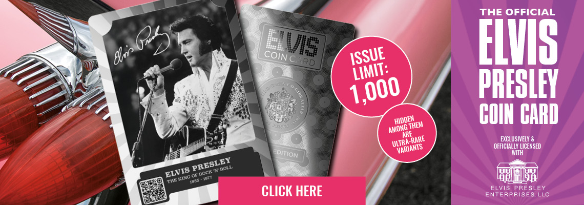 The Official Elvis Presley King of Rock 'n' Roll Limited Edition Coin Card