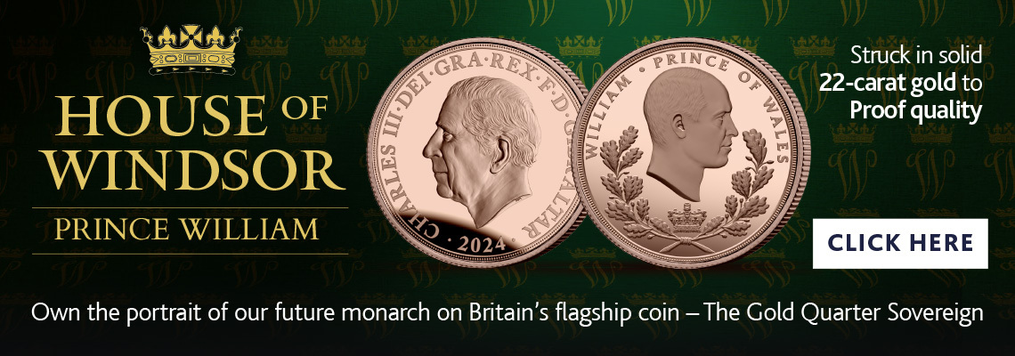 The 'House of Windsor: William' Gold Proof Quarter Sovereign