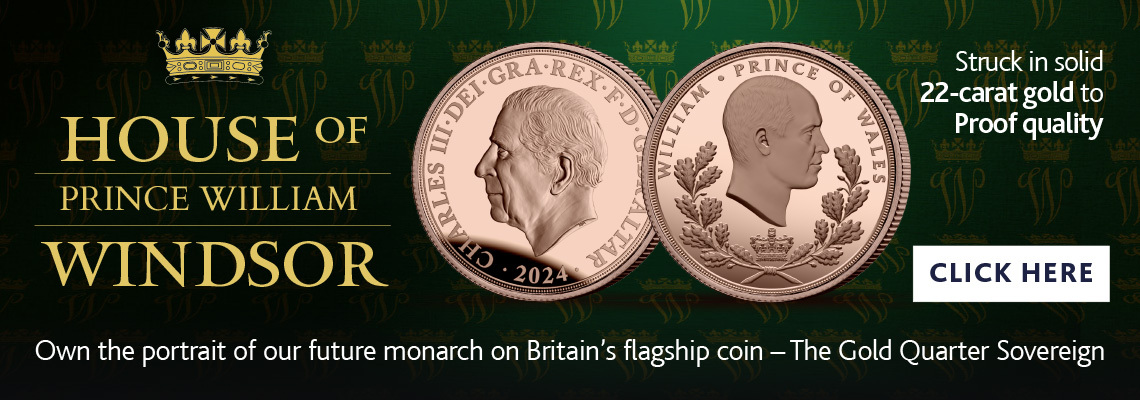 The 'House of Windsor: William' Gold Proof Quarter Sovereign