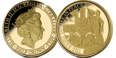 40th Anniversary of the Falklands Conflict 'A Nation Remembers' Coin layered in Fairmined Gold    