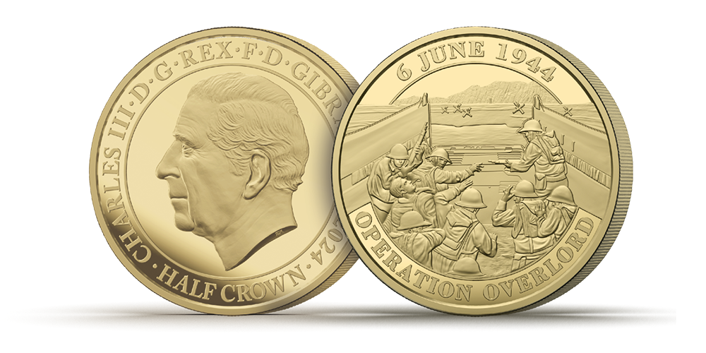 D-Day 80th Anniversary ‘Operation Overlord’ Pure 24-carat Gold Layered Coin