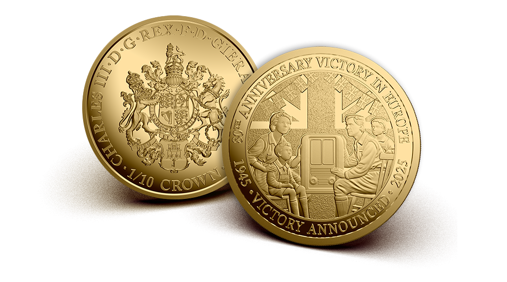 The '80th Anniversary of Victory in Europe' 1/10oz Pure Gold Coin