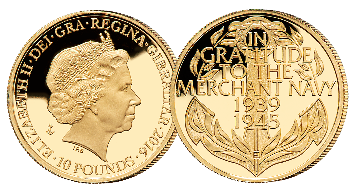 Official limited edition gold coin from the Merchant Navy | The London