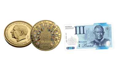 The 'King Charles III Coronation Gold-Layered Coin & Banknote' Set