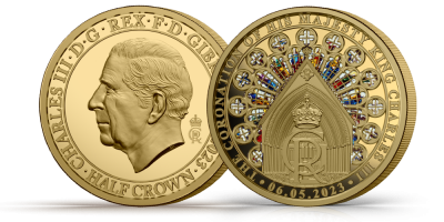 The Coronation of King Charles III Coin Layered in Fairmined Gold 