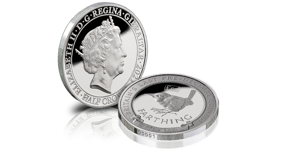 The Countdown to Decimal Day Uniquely Numbered 'Farthing' Half Crown Creative