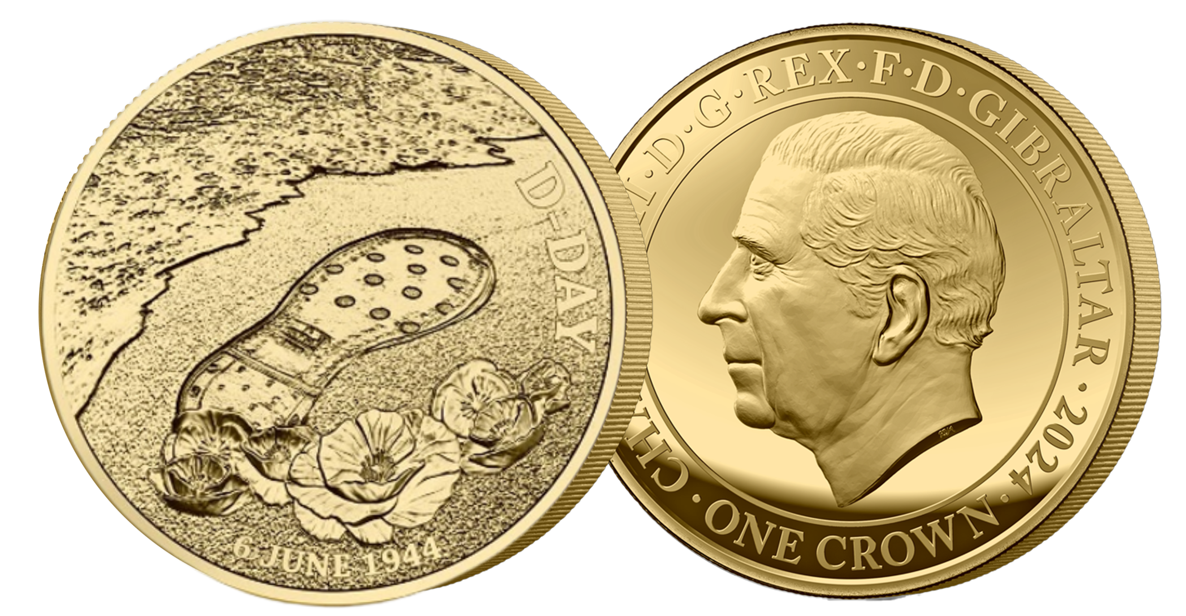 D-Day Landings 'Remembrance' Gold Layered Coin