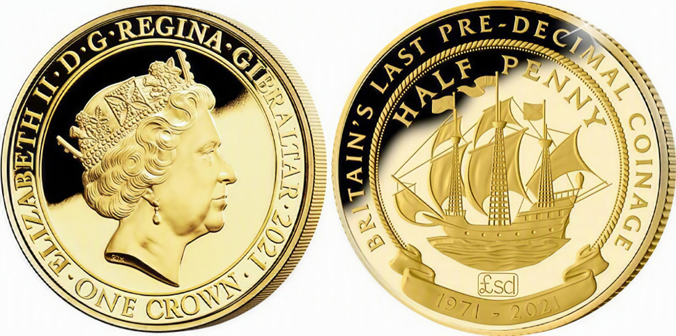 The Countdown to Decimal Day ‘Half Penny’ Gold Layered Coin