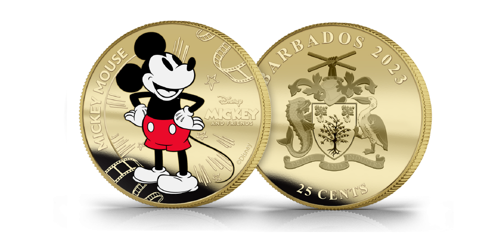 The Official Commemorative Coin Inspired by Disney’s Mickey and Friends – layered in pure 24-carat gold