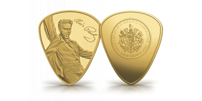The 'Official Elvis Presley Fairmined Gold Layered Plectrum' Coin 
