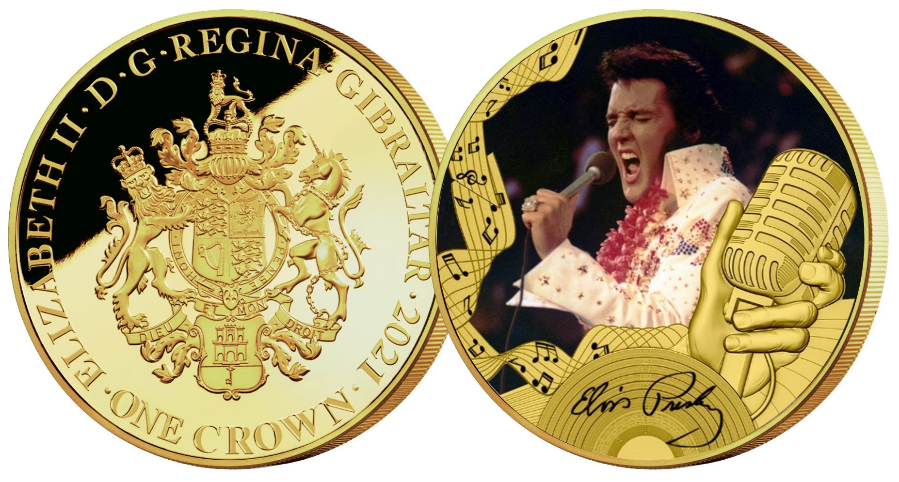 Elvis Presley 'The Official All Shook Up' Gold Layered Coin
