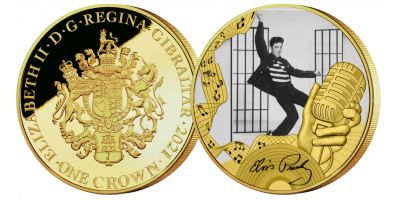 Elvis Presley 'The Official Jailhouse Rock' Gold Layered Coin 