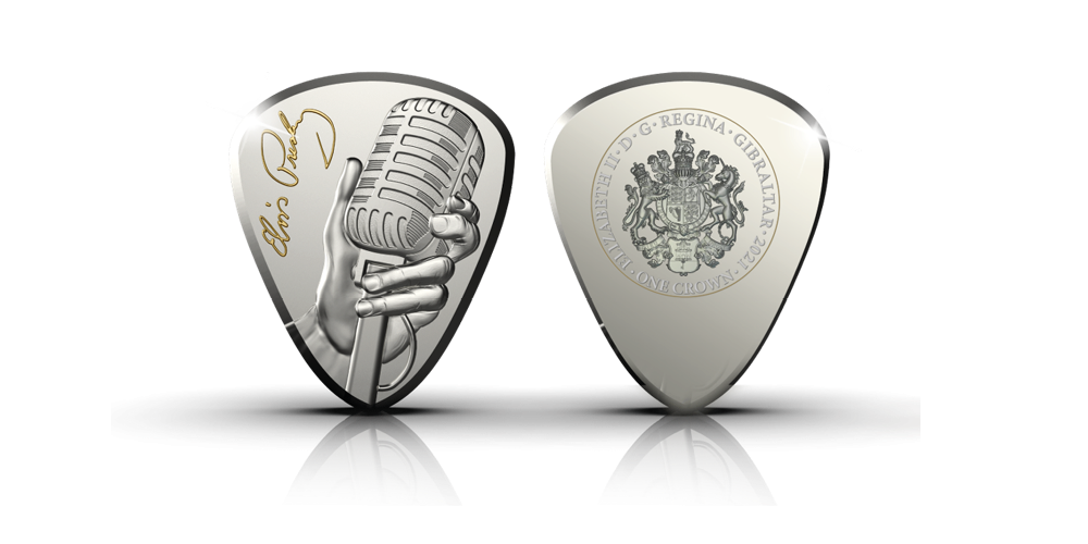 Celebrate the extraordinary life of 'The King of Rock 'n' Roll' Elvis Presley with the strictly limited, legal tender Silver Plectrum Coin - made in partnership with Elvis Presley Enterprises! Celebrate the extraordinary life of 'The King of Rock 'n' Roll' Elvis Presley with the strictly limited, legal tender Silver Plectrum Coin - made in partnership with Elvis Presley Enterprises!