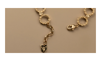 The Forget-Me-Not 'Wreath' 9-carat Gold Link Bracelet