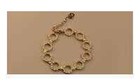 The Forget-Me-Not 'Wreath' 9-carat Gold Link Bracelet