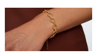 The Forget-Me-Not 'Wreath' 9-carat Gold Link Bracelet