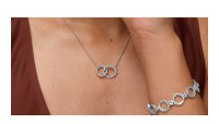 The Forget-Me-Not 'Wreath' Silver Link Bracelet