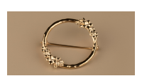 The Forget-Me-Not 'Wreath' Solid 9-carat Gold Brooch