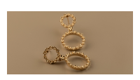 The Forget-Me-Not 'Full Floral Wreath' Drop solid 9-carat Gold Earrings