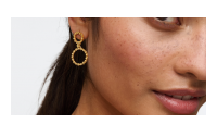 The Forget-Me-Not 'Full Floral Wreath' Drop Silver Earrings Layered in Fairmined Gold