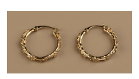 The Forget-Me-Not 'Wreath' 9-carat Gold Hoop Earrings