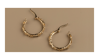 The Forget-Me-Not 'Wreath' 9-carat Gold Hoop Earrings