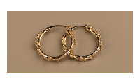 The Forget-Me-Not 'Wreath' 9-carat Gold Hoop Earrings