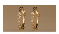 The Forget-Me-Not 'Wreath' 9-carat Gold Hoop Earrings