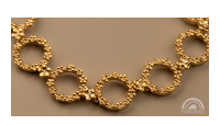 The Forget-Me-Not 'Wreath' Silver Link Bracelet Layered in Fairmined Gold