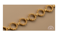 The Forget-Me-Not 'Wreath' Silver Link Bracelet Layered in Fairmined Gold