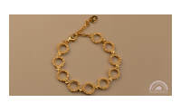 The Forget-Me-Not 'Wreath' Silver Link Bracelet Layered in Fairmined Gold