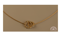 The Forget-Me-Not 'Love Link Wreath' Silver Necklace layered in Fairmined Gold