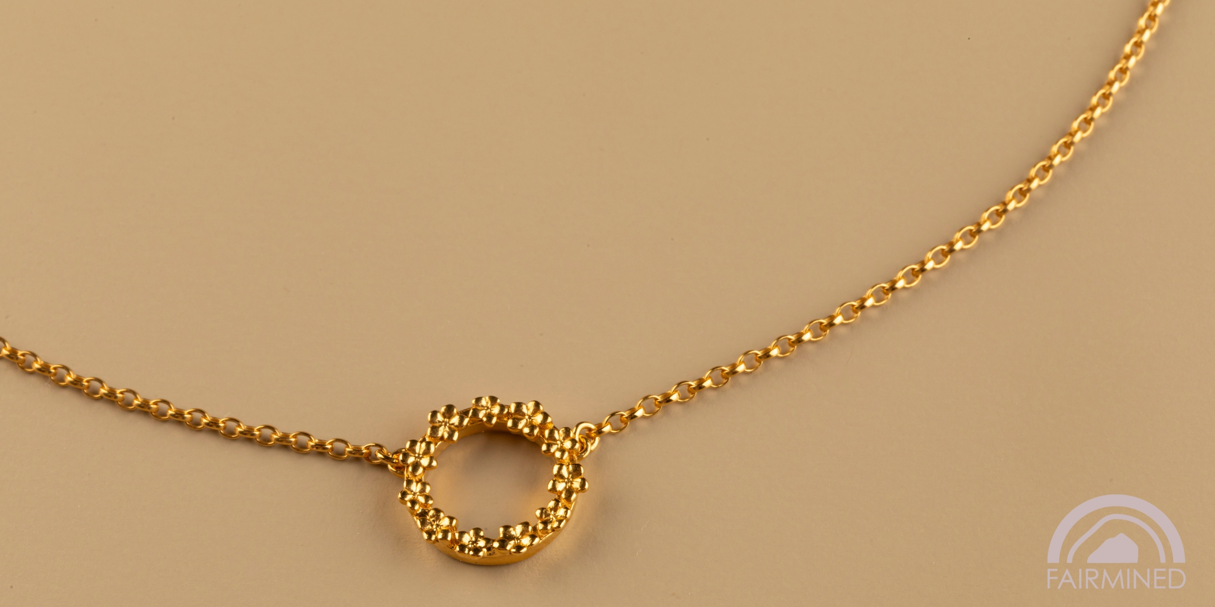 The Forget-Me-Not 'Wreath' Silver Necklace Layered in Fairmined Gold