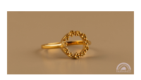 The Forget-Me-Not 'Wreath' Silver Ring Layered in Fairmined Gold