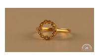 The Forget-Me-Not 'Wreath' Silver Ring Layered in Fairmined Gold