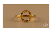 The Forget-Me-Not 'Wreath' Silver Ring Layered in Fairmined Gold