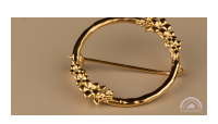 The Forget-Me-Not 'Wreath' Silver Brooch Layered in Fairmined Gold