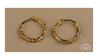 The Forget-Me-Not 'Wreath' Silver Hoop Earrings Layered in Fairmined Gold