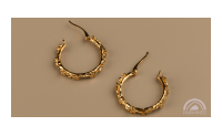 The Forget-Me-Not 'Wreath' Silver Hoop Earrings Layered in Fairmined Gold