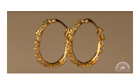 The Forget-Me-Not 'Wreath' Silver Hoop Earrings Layered in Fairmined Gold