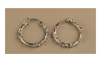 The Forget-Me-Not 'Wreath' Silver Hoop Earrings