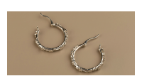 The Forget-Me-Not 'Wreath' Silver Hoop Earrings